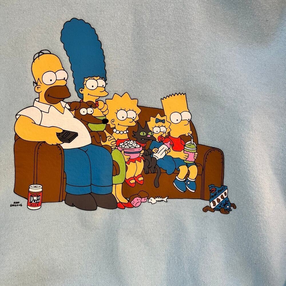 SIMPSONS Vintage Hooded Blue Sweatshirt,( Size P ) Women's size S-M